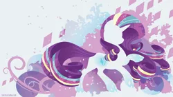 Size: 3840x2160 | Tagged: safe, artist:spacekitty, banned from derpibooru, deleted from derpibooru, derpibooru import, rarity, pony, unicorn, female, mare, rainbow power, silhouette, solo, wallpaper