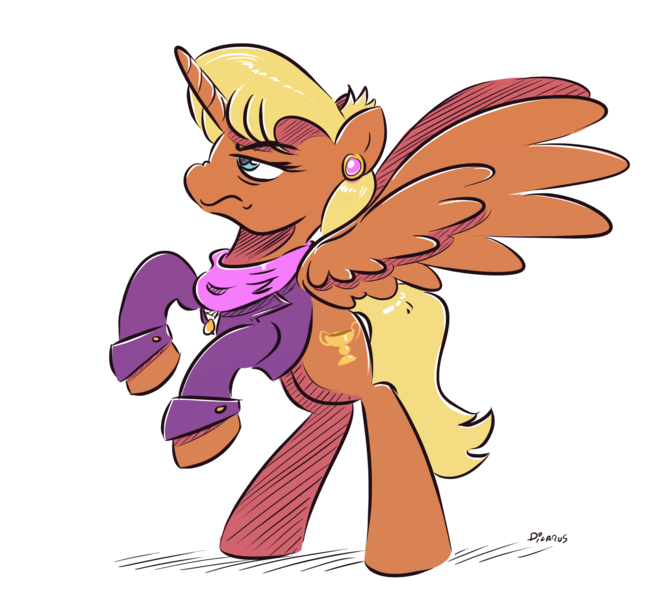 Size: 2499x2259 | Tagged: safe, artist:dilarus, banned from derpibooru, deleted from derpibooru, derpibooru import, ms. harshwhinny, alicorn, pony, alicornified, bipedal, harshicorn, nose wrinkle, race swap, simple background, solo, spread wings, transparent background, wings