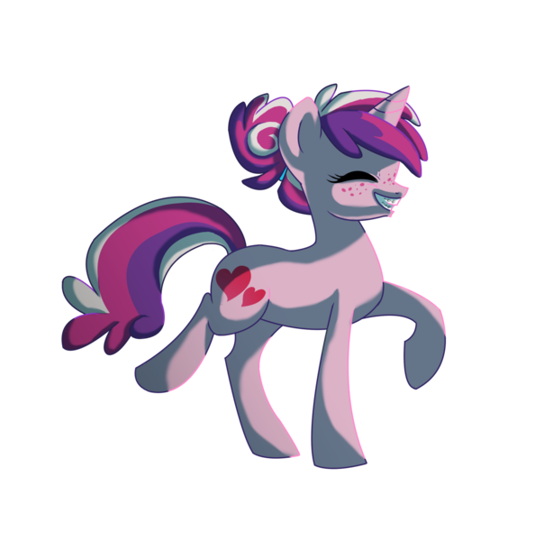 Size: 1600x1617 | Tagged: safe, artist:lopoddity, banned from derpibooru, deleted from derpibooru, derpibooru import, princess cadance, pony, unicorn, alternate universe, cute, eyes closed, female, filly, freckles, grin, raised hoof, raised leg, simple background, smiling, solo, transparent background, younger