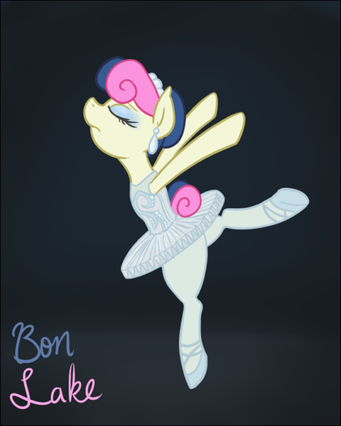 Size: 520x650 | Tagged: safe, artist:atlur, banned from derpibooru, deleted from derpibooru, derpibooru import, bon bon, sweetie drops, pony, ballerina, ballet, bipedal, bonafied, bonpun, clothes, eyes closed, image, png, pun, solo, swan lake, tights, tutu