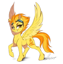 Size: 1141x1155 | Tagged: safe, artist:dvixie, banned from derpibooru, deleted from derpibooru, derpibooru import, spitfire, pegasus, pony, cute, cutefire, female, goggles, mare, simple background, smiling, solo, spread wings, transparent background, wings