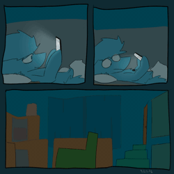 Size: 700x700 | Tagged: safe, artist:dogstomp, artist:input-command, banned from derpibooru, deleted from derpibooru, derpibooru import, spider, animated, arachnophobia, comic, comic diary, daily comic, gif, nope, solo