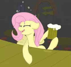 Size: 869x812 | Tagged: safe, artist:input-command, banned from derpibooru, deleted from derpibooru, derpibooru import, fluttershy, pegasus, pony, bar, drink, drunk, drunk bubbles, drunkershy, female, mare, solo