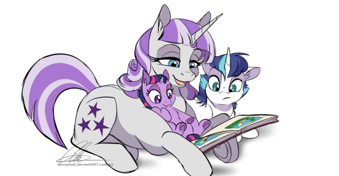 Size: 672x350 | Tagged: safe, artist:dvixie, banned from derpibooru, deleted from derpibooru, derpibooru import, edit, shining armor, twilight sparkle, twilight velvet, pony, unicorn, book, colt, colt shining armor, cropped, cute, daaaaaaaaaaaw, ear fluff, female, filly, filly twilight sparkle, frown, hnnng, male, mare, mother and child, mother and daughter, mother and son, open mouth, prone, reading, shining adorable, simple background, smiling, transparent background, twiabetes, velvetbetes, younger