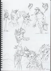 Size: 2552x3508 | Tagged: suggestive, artist:dilarus, banned from derpibooru, deleted from derpibooru, derpibooru import, fluttershy, rarity, twilight sparkle, twilight sparkle (alicorn), alicorn, anthro, pegasus, pony, unicorn, comic:the many faces of twilight sparkle, anthro with ponies, beanie, bojack horseman, breasts, clothes, crossover, dialogue, hat, hoodie, implied lesbian, implied rarilight, implied sex, implied shipping, implied twishy, monochrome, onomatopoeia, shirt, skull, species swap, tallershy, todd, traditional art