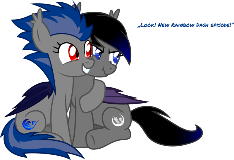 Size: 800x547 | Tagged: safe, artist:thefrostspark, artist:vito, banned from derpibooru, deleted from derpibooru, derpibooru import, oc, oc:frost bite, oc:nightwish, unofficial characters only, bat pony, pony, implied rainbow dash, scrunchy face, simple background, text, transparent background