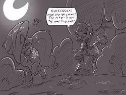 Size: 4000x3000 | Tagged: safe, artist:dilarus, banned from derpibooru, deleted from derpibooru, derpibooru import, fluttershy, zecora, zebra, comic:the best of intentions, comic, everfree forest, grayscale, monochrome