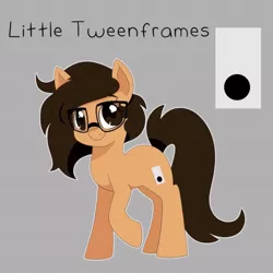 Size: 540x540 | Tagged: safe, artist:little-tweenframes, banned from derpibooru, deleted from derpibooru, derpibooru import, oc, oc:little tweenframes, earth pony, pony, glasses, solo