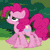 Size: 200x200 | Tagged: editor needed, source needed, safe, edit, edited screencap, ponibooru import, screencap, pinkie pie, earth pony, pony, animated, backwards, female, frown, gif, looped, mare, solo, walking backwards