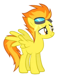 Size: 900x1131 | Tagged: safe, artist:blackm3sh, ponibooru import, spitfire, pegasus, pony, female, goggles, mare, simple background, solo, standing, transparent background, vector, wonderbolts