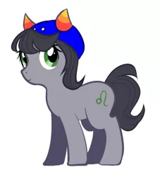 Size: 500x550 | Tagged: safe, ponibooru import, ponified, earth pony, pony, crossover, female, homestuck, horns, mare, ms paint adventures, nepeta leijon, solo, standing