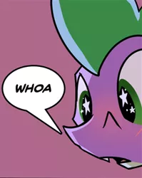 Size: 246x309 | Tagged: artist:braeburned, blushing, cropped, cropped porn, dragon, older, older spike, reaction image, solo, spike, starry eyes, suggestive, wingding eyes