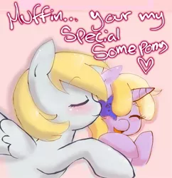 Size: 900x930 | Tagged: dead source, safe, artist:senseidezzy, banned from derpibooru, deleted from derpibooru, derpibooru import, derpy hooves, dinky hooves, pegasus, pony, duo, equestria's best mother, eyepatch, eyes closed, female, heart, mare, mother and child, mother and daughter