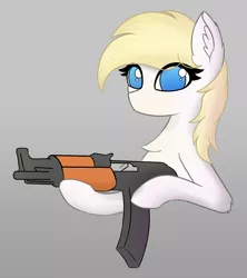 Size: 1600x1800 | Tagged: safe, artist:anonymous, artist:shepardinthesky, derpibooru import, oc, oc:aryanne, unofficial characters only, earth pony, pony, art pack:marenheit 451, /mlp/, female, gun, image, mare, nazi, no mouth, png, simple background, solo, weapon