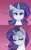 Size: 1280x2048 | Tagged: safe, artist:senseidezzy, deleted from derpibooru, derpibooru import, rarity, pony, unicorn, ..., cropped, image, png, rarity is not amused, reaction image, sigh, solo, sweat, sweatdrop, unamused