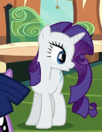 Size: 205x265 | Tagged: animated, disgusted, frown, gif, just for sidekicks, offscreen character, raised leg, rarity, safe, screencap, train, twilight sparkle