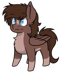 Size: 1053x1238 | Tagged: safe, artist:rokosmith26, oc, oc:hell berry, unofficial characters only, pegasus, pony, blue eyes, chest fluff, chibi, cute, folded wings, male, markings, short hair, short mane, simple background, smiling, solo, stallion, standing, transparent background, wings