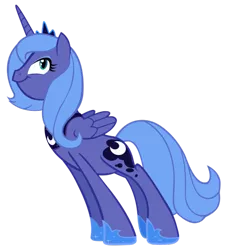 Size: 600x660 | Tagged: safe, artist:mihaaaa, ponibooru import, princess luna, alicorn, pony, female, mare, s1 luna, simple background, smiling, transparent background