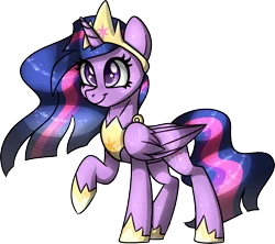 Size: 1284x1142 | Tagged: safe, artist:songheartva, princess twilight 2.0, twilight sparkle, twilight sparkle (alicorn), alicorn, pony, the last problem, raised hoof, simple background, solo, transparent background