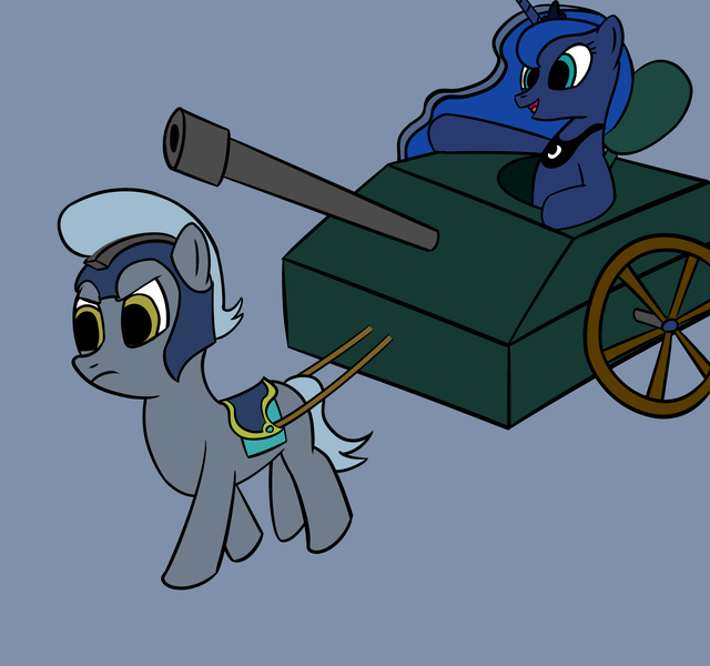 Size: 3200x3000 | Tagged: artist:anonymous, carriage, drawthread, guard, princess luna, safe, tank