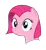 Size: 1839x2000 | Tagged: safe, artist:anonymous, pinkie pie, earth pony, pony, /mlp/, alternate hairstyle, disembodied head, female, loose hair, pinkamena diane pie, simple background, smiling, solo, transparent background, vector