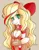 Size: 2268x2918 | Tagged: suggestive, artist:nate-doodles, oc, oc:hollie, unofficial characters only, anthro, earth pony, unguligrade anthro, blushing, bow, breasts, cleavage, clothes, female, image, jpeg, open-chest sweater, scarf, solo, sweater, turtleneck