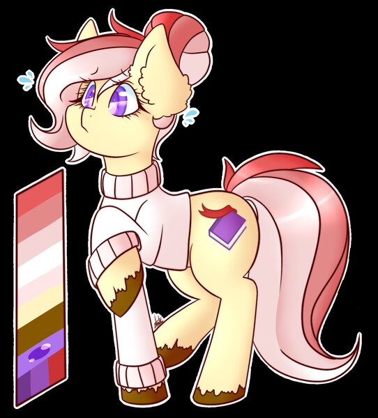 Size: 1726x1909 | Tagged: safe, artist:nate-doodles, oc, oc:red rose, unofficial characters only, earth pony, pony, black background, clothes, female, hooves, mare, raised hoof, reference sheet, simple background, solo, sweater, turtleneck