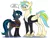 Size: 1206x913 | Tagged: safe, artist:acesential, oc, oc:janet (fine print), oc:spark gap, bat pony, hippogriff, fanfic:fine print, image, png, simple background, white background