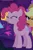 Size: 294x443 | Tagged: safe, edit, screencap, applejack, pinkie pie, earth pony, pony, read it and weep, angry, cropped, eyes closed, looking to side, night, open mouth, tongue out, unamused