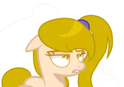 Size: 495x350 | Tagged: artist needed, safe, oc, unofficial characters only, pegasus, pony, :|, bored, cloud, cute, female, hairband, mare, name needed, open mouth, ponytail, show accurate, side ponytail, simple background, solo, transparent background, unamused, unknown pony