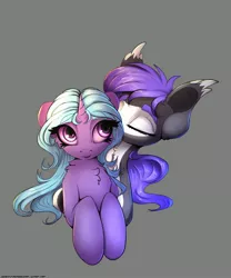 Size: 2500x3000 | Tagged: safe, artist:skitsniga, oc, oc:amira disaster, oc:batsdisaster, oc:eleane tih, unofficial characters only, pony, unicorn, vampire, vampony, chest fluff, eyes closed, female, horn, hug, male, mare, oc x oc, shipping, stallion