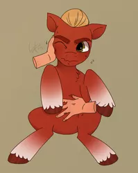 Size: 2863x3590 | Tagged: safe, artist:krautvan, derpibooru import, sprout cloverleaf, pony, my little pony: a new generation, a new generation, bellyrubs, cute, deputy sprout, disembodied hand, drawing, fanart, g5, hand, image, jpeg, solo focus, wholesome