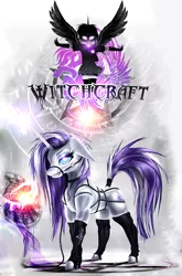 Size: 1317x2000 | Tagged: safe, artist:lexifyrestar, edit, oc:lexi fyrestar, unofficial characters only, alicorn, human, pony, unicorn, clothes, collar, humanized, image, leash, logo, looking at you, magic, png, rearing, simple background, socks, tack, tail wrap, telekinesis, white background, witchcraft