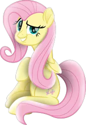 Size: 1544x2248 | Tagged: safe, artist:lincolnbrewsterfan, derpibooru import, fluttershy, pegasus, pony, a bird in the hoof, my little pony: the movie, season 1, .svg available, always works, derpibooru exclusive, dreamworks face, female, grin, image, inkscape, looking at you, meme, movie accurate, moviefied, png, raised eyebrow, show moviefied, simple background, smiling, smiling at you, smirk, smug, smugshy, solo, transparent background, troll, trollface, vector