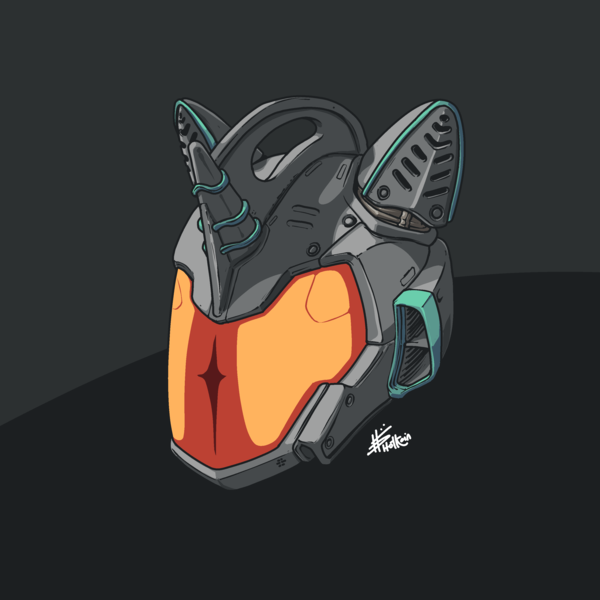 Size: 3000x3000 | Tagged: safe, artist:pencilbrony, derpibooru import, oc, oc:aquaria lance, pony, unicorn, armor, helmet, image, png, power armor, solo, visor