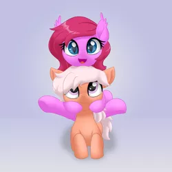 Size: 2000x2000 | Tagged: safe, artist:15.1.14, derpibooru import, oc, oc:cheery bell, unofficial characters only, bat pony, earth pony, pony, bat pony oc, bat wings, female, image, jpeg, male, oc x oc, shipping, straight, wings
