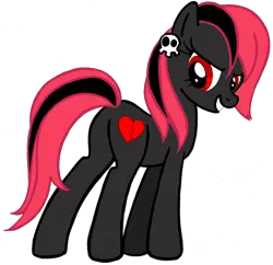 Size: 2384x2310 | Tagged: safe, artist:telasra, derpibooru import, oc, oc:heartbreak, unofficial characters only, earth pony, pony, earth pony oc, eyelashes, grin, heartbreak, image, looking back, png, simple background, smiling, solo, transparent background