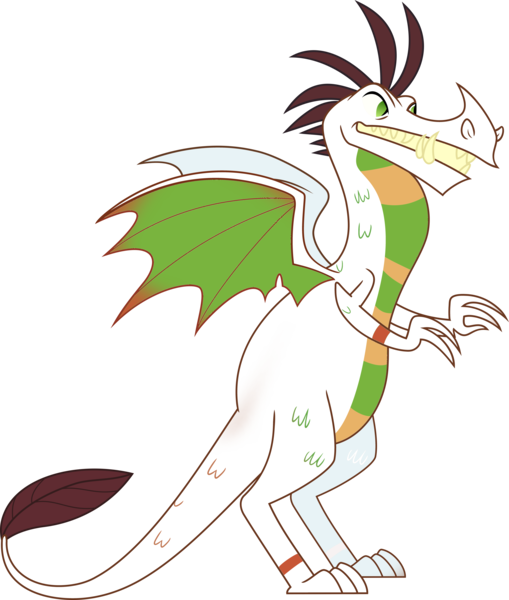 Size: 8205x9670 | Tagged: safe, derpibooru import, edit, vector edit, barry, dragon, bipedal, danny phantom, image, male, png, simple background, solo, spread wings, transparent background, vector, wings