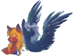 Size: 3312x2492 | Tagged: safe, artist:moontwinkle, derpibooru import, oc, oc:quantum flash, oc:steel prism, unofficial characters only, alicorn, unicorn, alicorn oc, headshot commission, horn, image, png, simple background, transparent background, wings