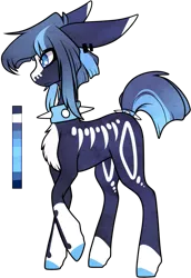 Size: 653x949 | Tagged: safe, artist:velnyx, derpibooru import, oc, oc:bones, earth pony, pony, choker, female, image, mare, png, simple background, solo, spiked choker, transparent background