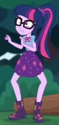Size: 367x780 | Tagged: safe, derpibooru import, screencap, sci-twi, twilight sparkle, equestria girls, equestria girls series, stressed in show, cropped, image, png, solo