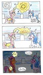 Size: 1280x2237 | Tagged: safe, artist:oneovertwo, derpibooru import, izzy moonbow, sunny starscout, alicorn, earth pony, pony, unicorn, my little pony: a new generation, spoiler:g5, comic, epic fail, fail, g5, image, jpeg, sunnycorn
