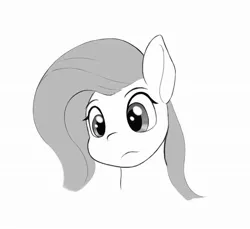 Size: 2129x1953 | Tagged: safe, artist:flutterfigle, derpibooru import, fluttershy, pegasus, pony, bust, image, jpeg, monochrome, simple background, solo, white background