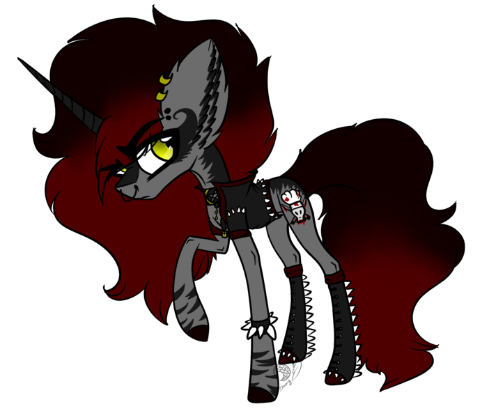 Size: 2833x2422 | Tagged: safe, artist:beamybutt, derpibooru import, oc, unofficial characters only, pony, unicorn, boots, bracelet, clothes, ear fluff, ear piercing, earring, horn, image, jewelry, male, piercing, png, shoes, simple background, smiling, solo, spiked wristband, stallion, transparent background, unicorn oc, wristband