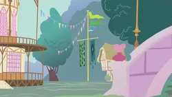 Size: 1280x720 | Tagged: safe, derpibooru import, screencap, a bird in the hoof, season 1, background, image, jpeg, no pony, scenic ponyville, town hall