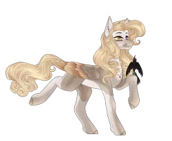 Size: 3264x2688 | Tagged: safe, artist:pokaparida, derpibooru import, oc, oc:jeraphine, bird, pegasus, pony, female, heterochromia, image, mare, png, simple background, solo, transparent background