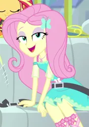 Size: 354x504 | Tagged: safe, derpibooru import, screencap, fluttershy, sunset shimmer, equestria girls, equestria girls series, road trippin, cropped, image, png