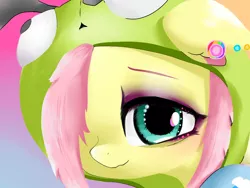 Size: 1600x1200 | Tagged: safe, derpibooru import, fluttershy, pegasus, pony, antonymph, close-up, clothes, cute, ear piercing, fluttgirshy, gir, hair over one eye, hoodie, image, invader zim, jpeg, piercing, shyabetes, solo