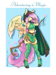 Size: 1024x1366 | Tagged: safe, artist:ambris, derpibooru import, fluttershy, anthro, pegasus, breasts, busty fluttershy, druid, dungeons and dragons, image, jpeg, pen and paper rpg, rpg