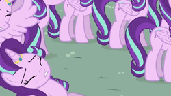 Size: 1920x1080 | Tagged: semi-grimdark, artist:forgalorga, derpibooru import, starlight glimmer, alicorn, pony, absurd file size, alicornified, animated, beam, bleeding, blinking, blood, bump, choker, couple, crying, death, ear piercing, earring, eye contact, eyes closed, female, floating, flying, folded wings, gem, glow, glowing horn, grass, gritted teeth, holding hooves, horn, horn ring, image, implied decapitation, implied suicide, injured, jewelry, looking at each other, looking back, lying down, mare, multeity, offscreen character, open mouth, piercing, portal, prone, race swap, ring, running, sad, shadow, shrunken pupils, sky, sound, spiked choker, spread wings, standing, starlicorn, starlight's world, static, tail, tail wrap, two toned mane, two toned tail, wall of tags, webm, white eyes, wings, worried, xk-class end-of-the-world scenario, youtube link
